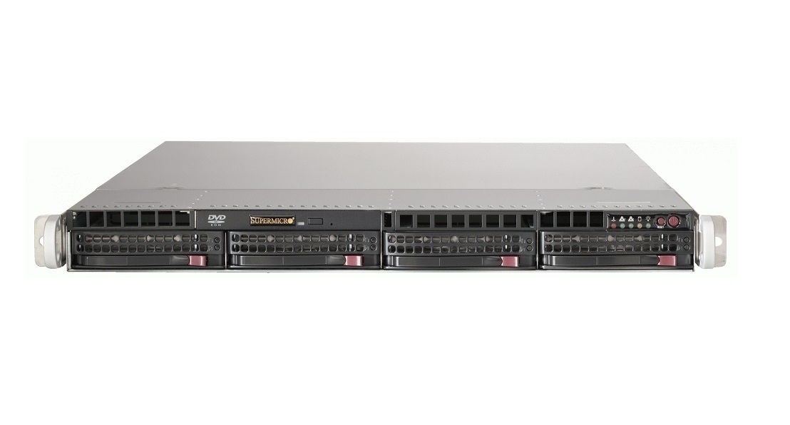 Изображение Сервер Supermicro 6018U Xeon 2x E5-2667v3 128Gb 2133P DDR4 4x noHDD 3.5"  RAID C612 SATA/SSD, 2*PSU 750W