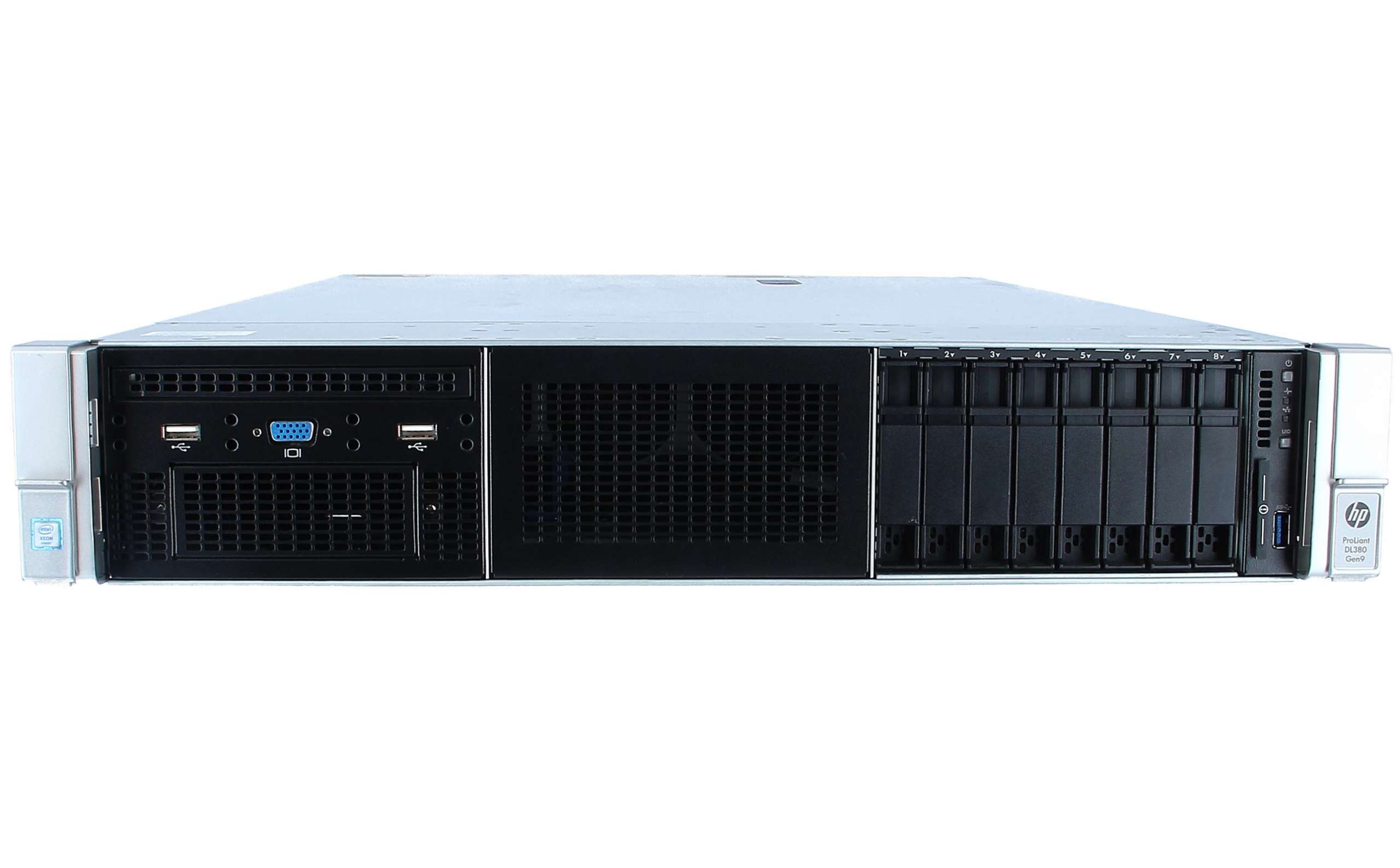 Подробное фото Сервер HP Proliant DL380 G9 Xeon 2x E5-2697v3 192Gb 2133P DDR4 8x noHDD 2.5" SAS RAID p440ar, 2048Mb 2xPSU 800W