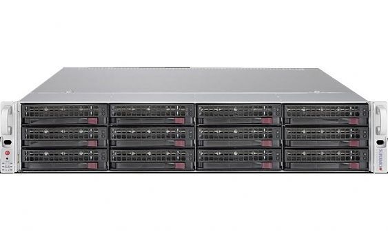 Изображение Сервер Supermicro 6028U Xeon 2x E5-2660v3 128Gb 2133P DDR4 12x noHDD 3.5"   RAID AOC-S3008L-H8E, 2*PSU 1000W