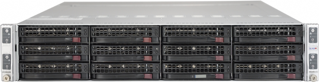 Изображение Сервер Supermicro 6028TR-HTR Xeon 4x E5-2650v4 128Gb 2133P DDR4 12x noHDD3.5" SATA/SSD  RAID C612, 2*PSU 1600W