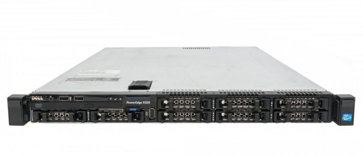 Подробное фото Сервер DELL PowerEdge R320 Xeon E5-2450L Ram 32Gb 10600R DDR3 PERC S110, 8*noHDD 2,5" DVD 2*PSU 350W