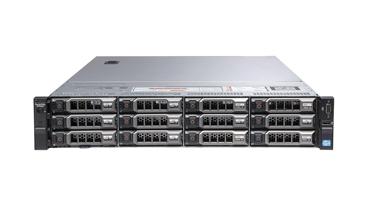 Изображение Сервер DELL PowerEdge R730XD Xeon 2x E5-2670v3 192Gb DDR4 2133P 12x noHDD 3.5", SAS RAID Perc H330, 2*PSU 750W