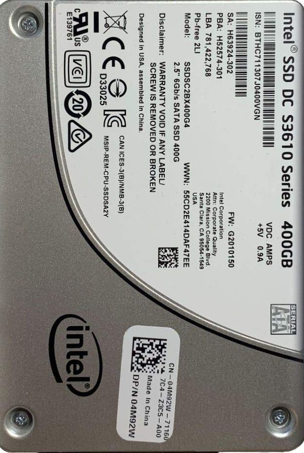 Твердотельный диск SSD 400Gb  Intel S3610 SATA 6G