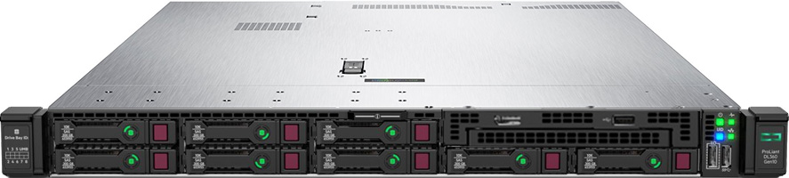 Изображение Сервер HP Proliant DL360 G10 Xeon 2x Gold 6136 192Gb DDR4 2400T 8x noHDD 2.5" RAID P408i-A SR + BBU 2xPSU 500W