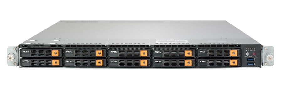 Детальная картинка Сервер Supermicro 1029U 2x Xeon Platinum 8160 256Gb 2133P DDR4 10x noHDD 2.5" NVME/4x SATA, RAID C621, PSU 1000W Подробное фото Сервер Supermicro 1029U 2x Xeon Platinum 8160 256Gb 2133P DDR4 10x noHDD 2.5" NVME/4x SATA, RAID C621, PSU 1000W