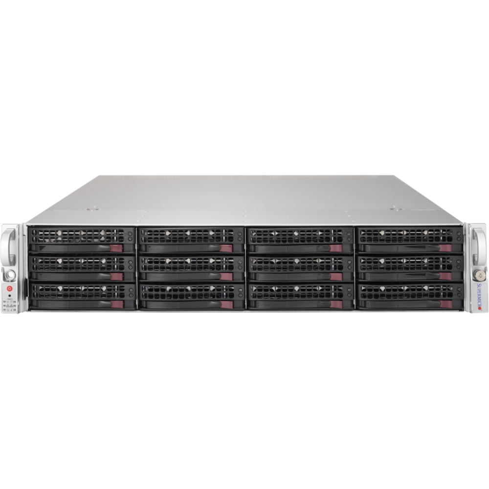 Изображение Сервер Supermicro 6029U 2x Xeon Gold 6144 192Gb 2133P DDR4 12x noHDD 3.5" SATA/4xNVMe U.2, RAID ASR-71605, 2*PSU 1000W