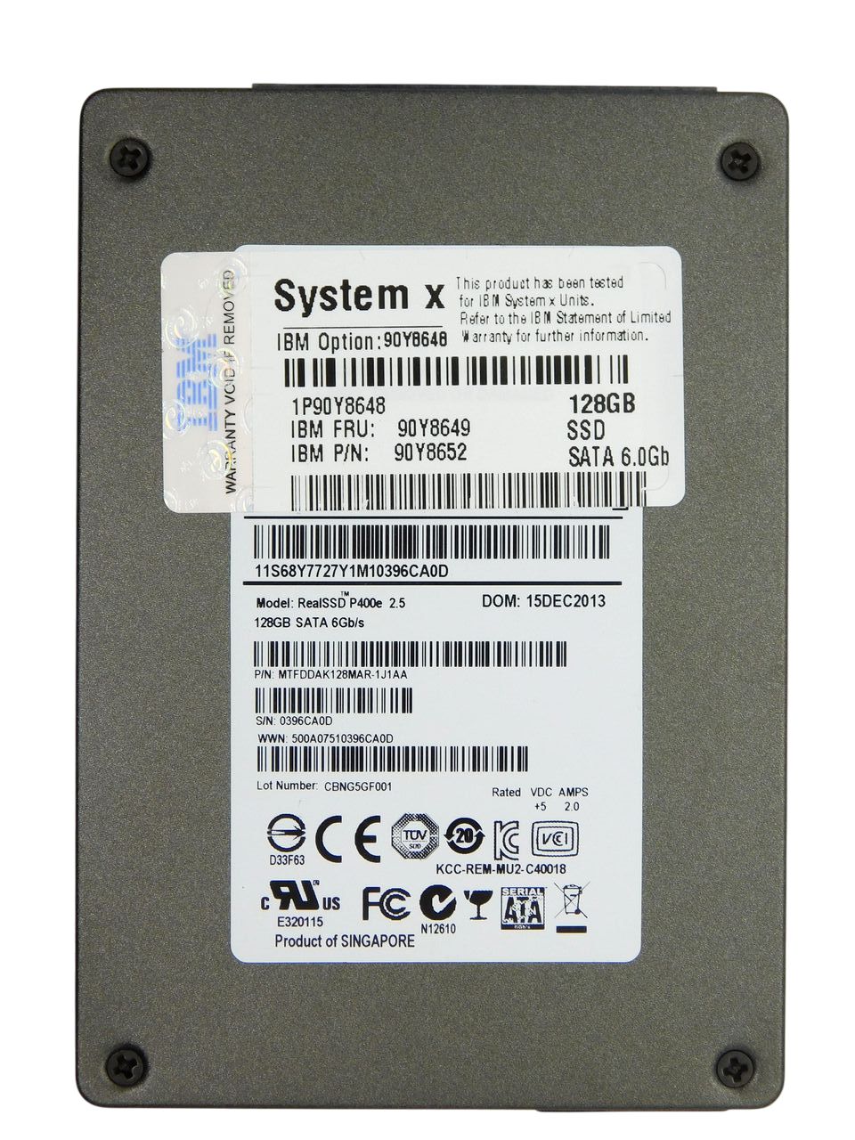 Твердотельный диск SSD 2.5" 128Gb Micron SATA 6G