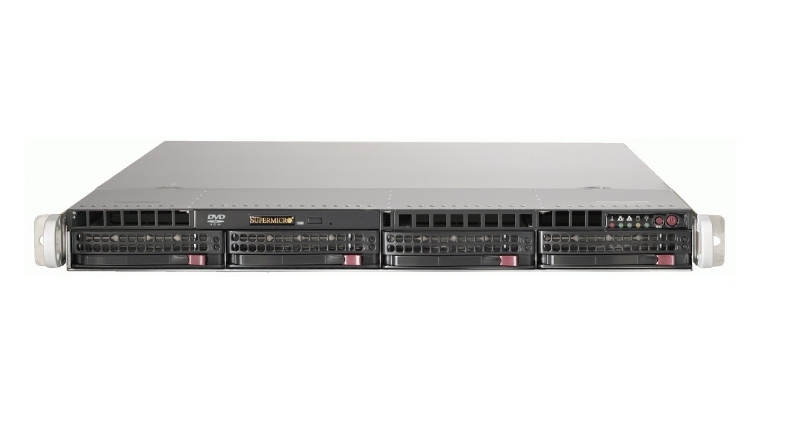 Изображение Сервер Supermicro 6018U Xeon 2x E5-2698v4 384Gb DDR4 2133P 4x noHDD 3.5"  RAID C612 SATA/SSD, 2*PSU 750W