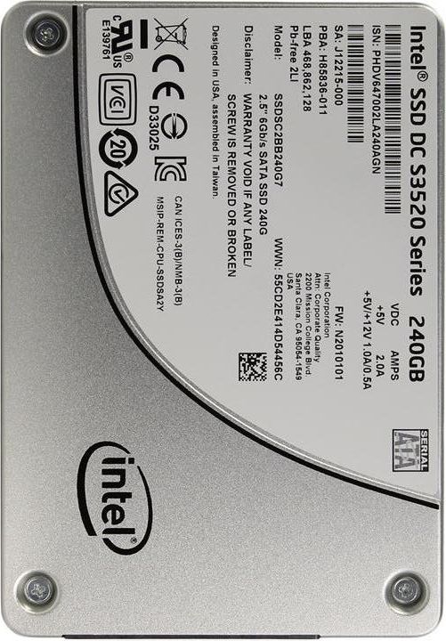 Твердотельный диск SSD 2.5" 240Gb Intel SATA 6G