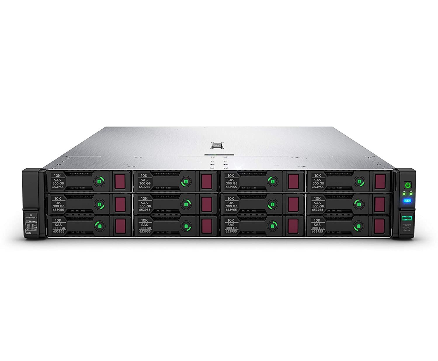 Изображение Сервер HP Proliant DL380 G10 Xeon 2x Platinum 8176 512Gb 2133P DDR4 12x noHDD 3.5" + 2x noHDD 2.5"  RAID P408i-A SR + BBU 2xPSU 800W