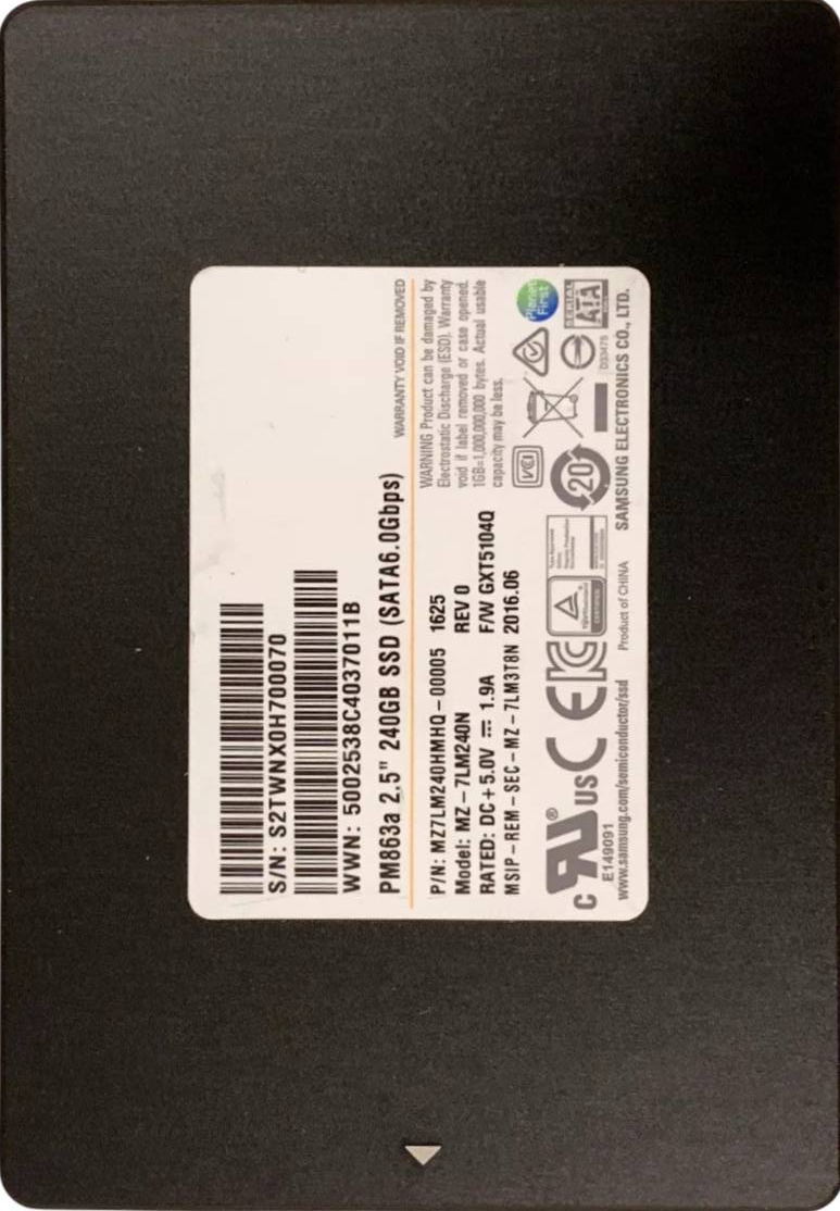 Твердотельный диск SSD 2.5" 240Gb Samsung SATA 6G