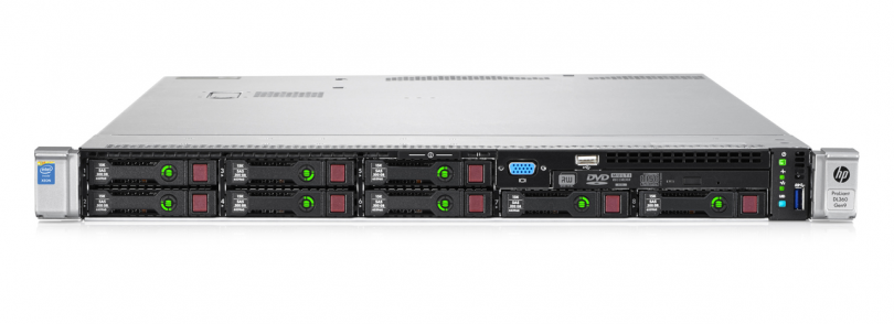 Изображение Сервер HP Proliant DL360 G9 Xeon 2x E5-2683v3 192Gb 2133P DDR4 8x noHDD 2.5" SAS RAID p440ar, 2048Mb 2xPSU 500W
