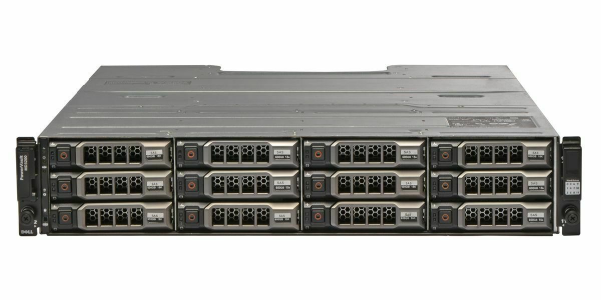 Система хранения данных Dell PowerVault MD3200 SAS 2xMD32, 12*noHDD 3,5"
