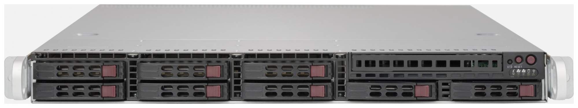 Подробное фото Сервер Supermicro 1027R 2*Xeon  E5-2620 32Gb 10600R DDR3 8x noHDD 2.5"  RAID LSI 2208 SAS/SATA/SSD, 2xPSU 500W