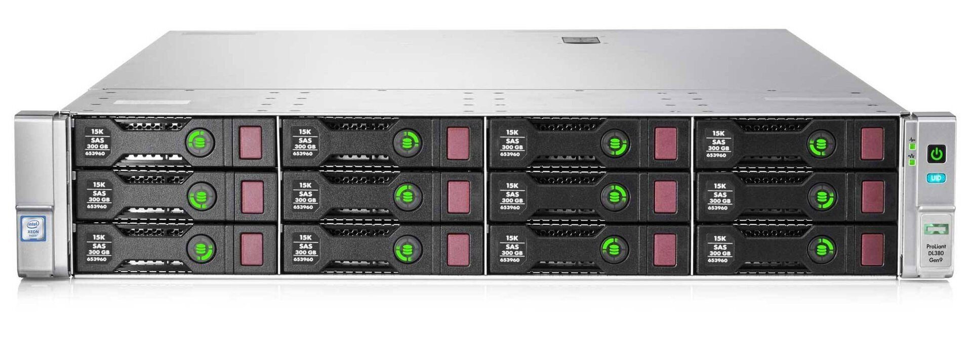 Изображение Сервер HP Proliant DL380 G9 Xeon 2x E5-2670v3 192Gb DDR4 2133P 12x noHDD 3.5" SAS RAID P840, 4096Mb + BBU 2xPSU 800W