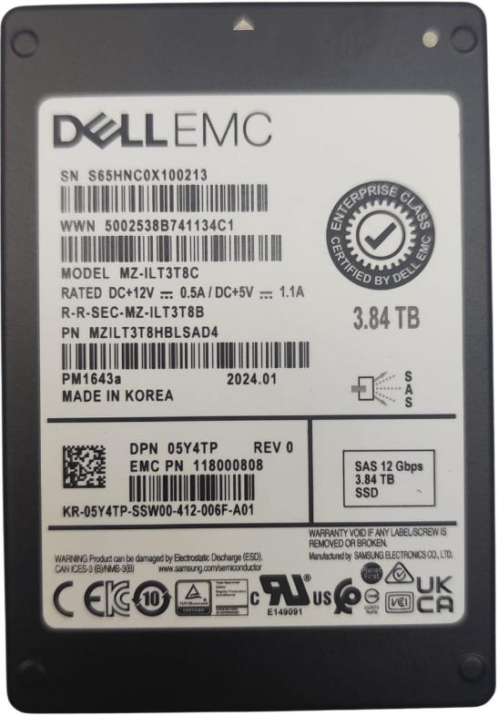 Твердотельный диск SSD 2.5" 3.84Tb SAMSUNG SAS 12G Твердотельный диск SSD 2.5" 3.84Tb SAMSUNG SAS 12G