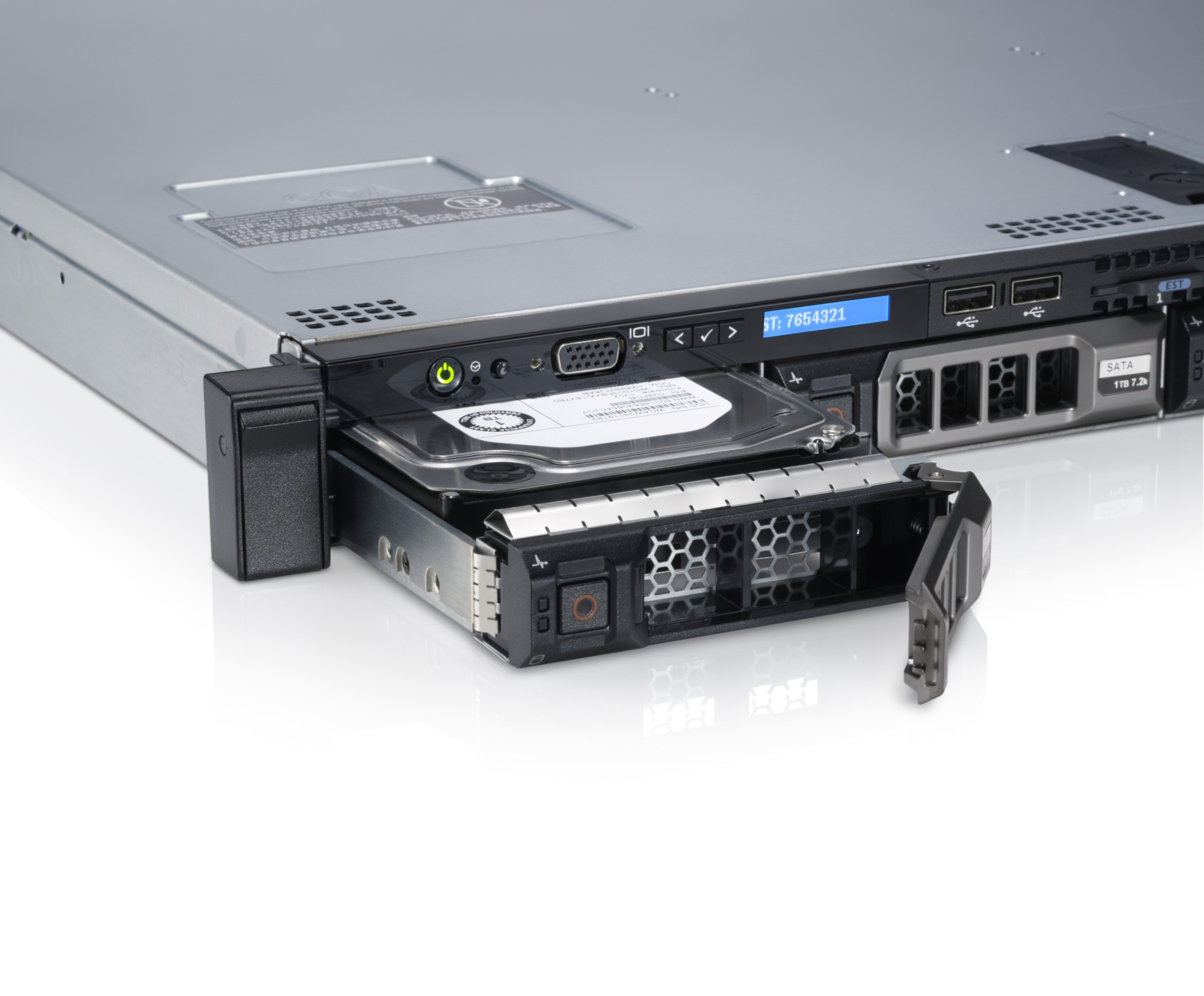 Подробное фото Сервер DELL PowerEdge R320 Xeon E5-2450v2 Ram 48Gb 10600R DDR3 PERC S110, 4*noHDD 3,5" DVD 2*PSU 350W